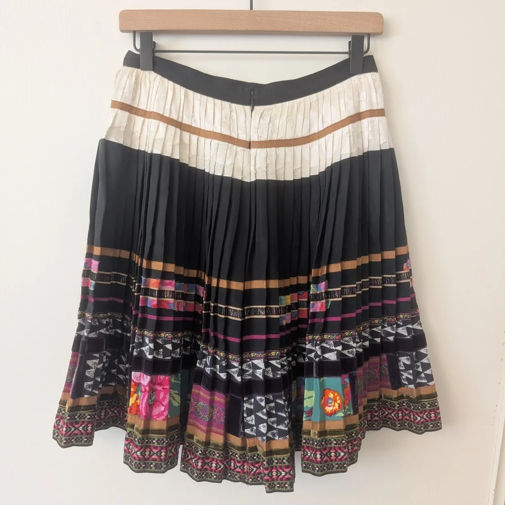 Anthropologie Corey Lynn Calter Womens 6 Valea Skirt Pleated Nordic Bohemian - Picture 4 of 6